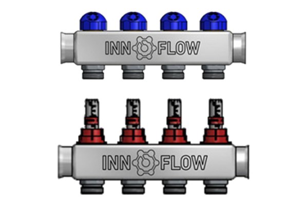 Коллектор с расходомерами на 4 выхода  INNOFLOW